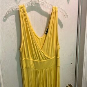 Forever 21 Yellow Wrap Pleated Sundress